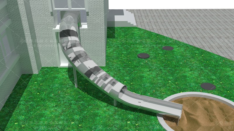 消防逃生不锈钢滑梯