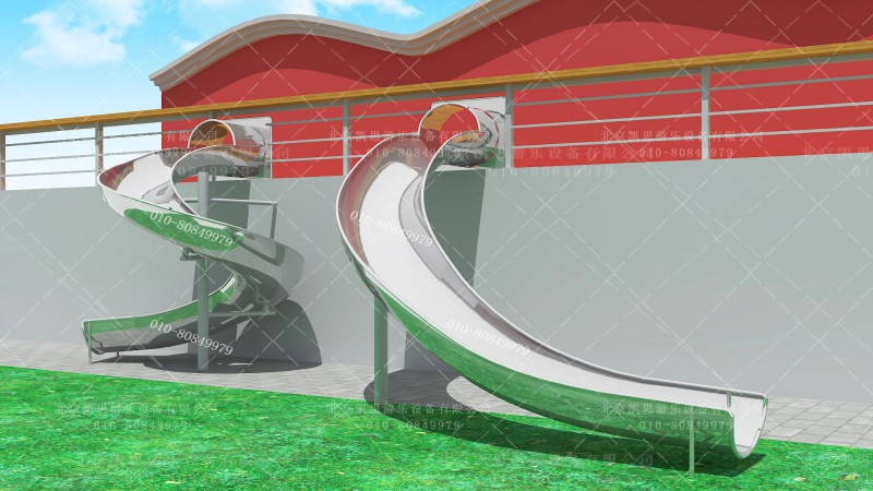 山坡不锈钢滑梯