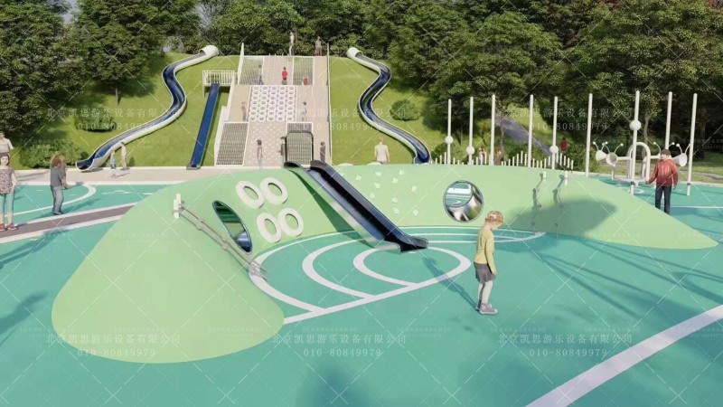 山坡不锈钢滑梯