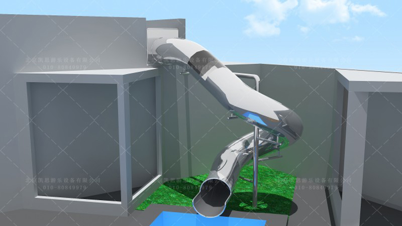 消防逃生不锈钢滑梯