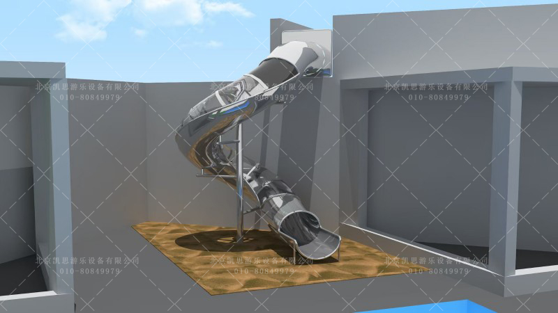 消防逃生不锈钢滑梯