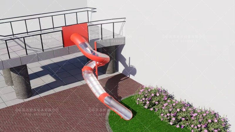 消防逃生不锈钢滑梯