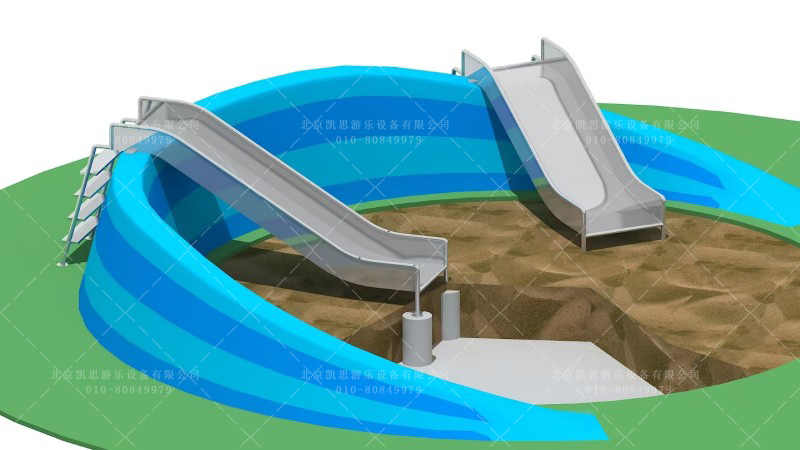 山坡不锈钢滑梯