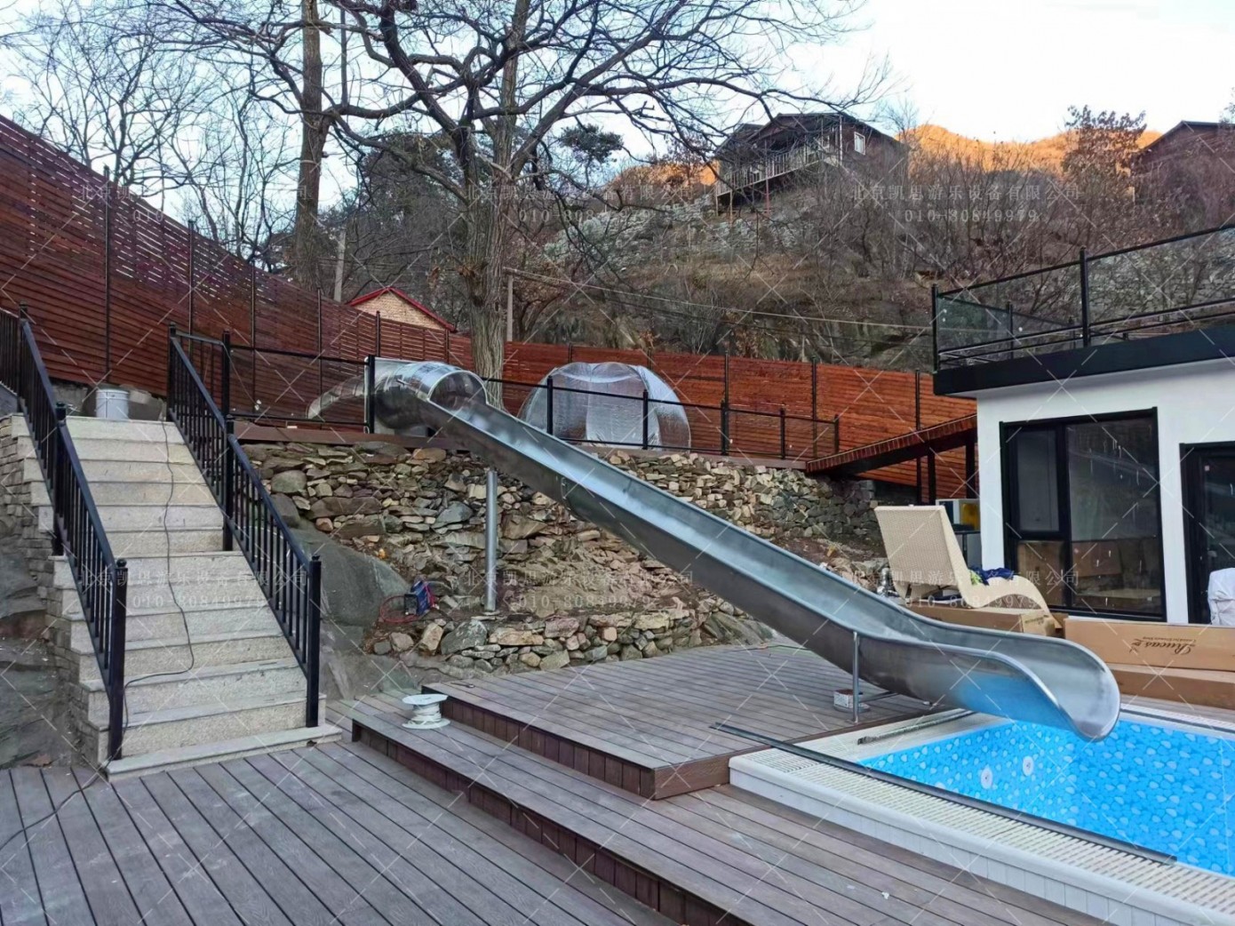 民宿不锈钢滑梯