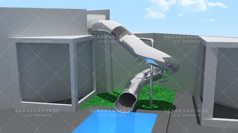 消防逃生不锈钢滑梯